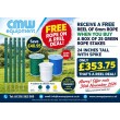 FREE Rope on a Reel Deal when you buy a box of 25 Green Recycled Plastic Rope Stake - 24"